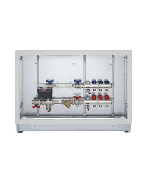 Energy Box - Heating/cooling consumption measuring with flow-return manifolds of 1 (2÷12 ways) equipped with valves  lockshields